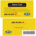 The Phonecard Shop: South Africa, MTN - Bonus Card The Phonecard Shop: South Africa, MTN - Bonus Card