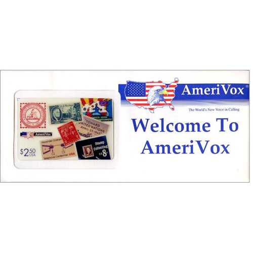 The Phonecard Shop: U.S.A., Amerivox - American Philatelic Society (in sealed envelope), $2.50