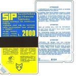 The Phonecard Shop: Italy, Sip, Sida 1, first group, 8104, L.2000 The Phonecard Shop: Italy, Sip, Sida 1, first group, 8104, L.2000