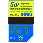 The Phonecard Shop: Italy, Sip, Sida 3, third group, 8606, L.9000 The Phonecard Shop: Italy, Sip, Sida 3, third group, 8606, L.9000