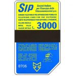 The Phonecard Shop: Italy, Sip, Sida 3, third group, 8706, L.3000 The Phonecard Shop: Italy, Sip, Sida 3, third group, 8706, L.3000