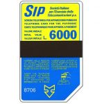 The Phonecard Shop: Italy, Sip, Sida 3, third group, 8706, L.6000 The Phonecard Shop: Italy, Sip, Sida 3, third group, 8706, L.6000