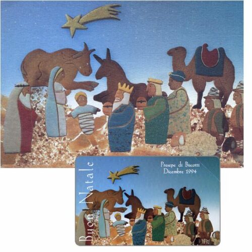The Phonecard Shop: Italy, Presepe di biscotti, Christmas 92, 30.06.96, L.5000, in folder