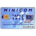The Phonecard Shop: France, 3612 Minicom, chip GEM, 50 units The Phonecard Shop: France, 3612 Minicom, chip GEM, 50 units