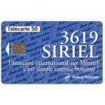 The Phonecard Shop: France, 3619 Siriel, 50 units The Phonecard Shop: France, 3619 Siriel, 50 units