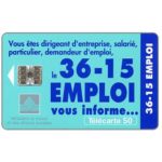 The Phonecard Shop: France, 36-15 Emploi, 50 units The Phonecard Shop: France, 36-15 Emploi, 50 units