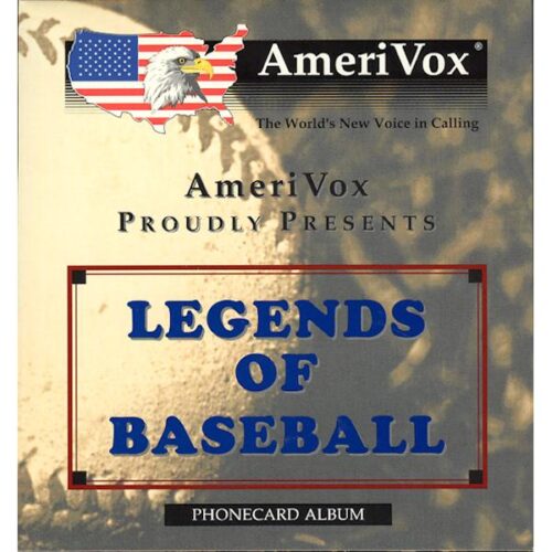 The Phonecard Shop: U.S.A., Amerivox - Legends of Baseball, folder with 4x $10 cards