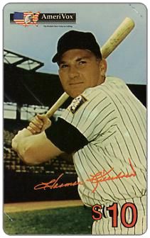 The Phonecard Shop: U.S.A., Amerivox - Legends of Baseball, folder with 4x $10 cards