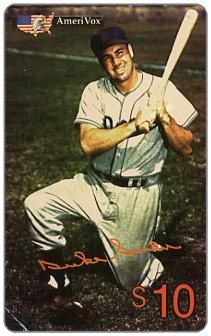 The Phonecard Shop: U.S.A., Amerivox - Legends of Baseball, folder with 4x $10 cards