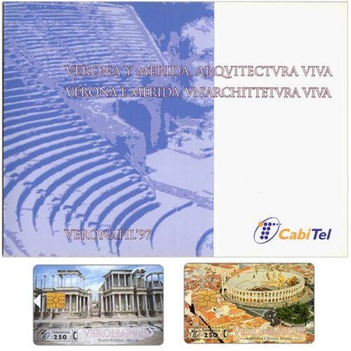 The Phonecard Shop: Spain, Veronafil 97, folder with 2x 250 ptas cards