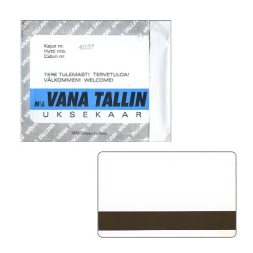 The Phonecard Shop: Estonia, Vana Tallinn ship, white card with paper envelope (cabin key card)