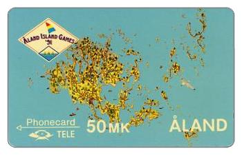 The Phonecard Shop: Aland Islands (Finland), Tele - Aland Island Games 91, folder with two phonecards