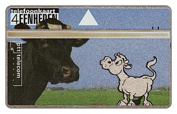 The Phonecard Shop: Netherlands, Cows series, folder with 4 phonecards