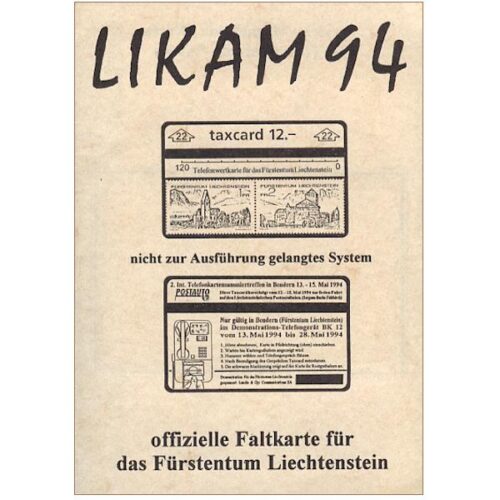 The Phonecard Shop: Switzerland / Liechtenstein, Likam 94, folder with 1 test card Autelca, 2 Landis & Gyr, 1 first issue from Liechtenstein