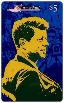 The Phonecard Shop: U.S.A., Amerivox - JFK (John Fitzgerald Kennedy), folder with 4 cards