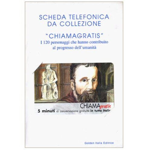 The Phonecard Shop: Italy, Personaggi n. 54 – Michelangelo Buonarroti, 5 min., in folder