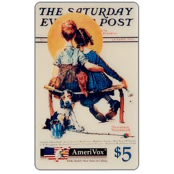 The Phonecard Shop: U.S.A., Amerivox – The Saturday Evening Post by Norman Rockwell, folder with 5 phonecards
