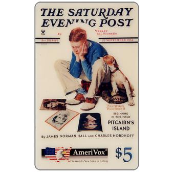The Phonecard Shop: U.S.A., Amerivox – The Saturday Evening Post by Norman Rockwell, folder with 5 phonecards