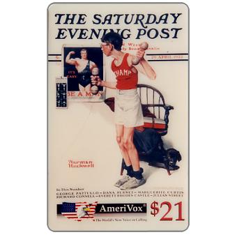 The Phonecard Shop: U.S.A., Amerivox – The Saturday Evening Post by Norman Rockwell, folder with 5 phonecards