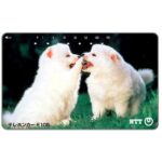The Phonecard Shop: Japan, Two white dogs, 105 units The Phonecard Shop: Japan, Two white dogs, 105 units