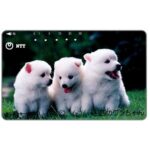 The Phonecard Shop: Japan, Three white puppies, 50 units The Phonecard Shop: Japan, Three white puppies, 50 units