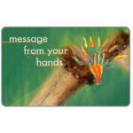 The Phonecard Shop: South Africa, Telkom - Musical Instruments, Message from your hands, no expiry date, R10 The Phonecard Shop: South Africa, Telkom - Musical Instruments, Message from your hands, no expiry date, R10